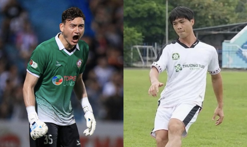 Goalkeepers Van Lam and Cong Phuong will compete in the 2024-2025 National First Division. Photo: BDFC/BPFC