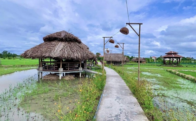 The eco-zone named “Space Time” was built on rice fields in Huong Tho Phu commune, Tan An city, Long An province. Photo: An Long