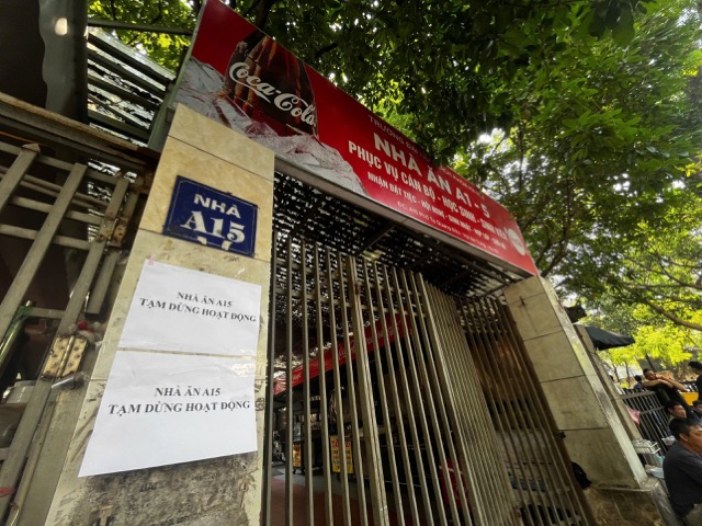 Đại học Bách khoa Hà Nội tạm dừng nhà ăn, dừng hoạt động đơn vị cung cấp suất ăn cho sinh viên. Ảnh: Tường Vân