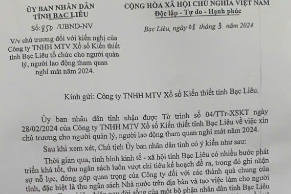  Chủ tịch Phạm Văn Thiều cấm công ty Xổ số tổ chức du lịch nước ngoài Ảnh: Nhật Hồ
