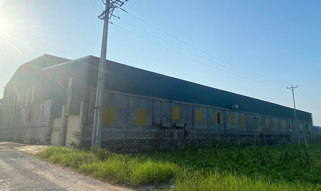 Công trình do Công ty TNHH Kinh doanh xuất nhập khẩu lâm sản Tám Oanh (xã Diễn Thịnh, huyện Diễn Châu, Nghệ An) xây dựng trái phép trên đất nông nghiệp. Ảnh: Quang Đại