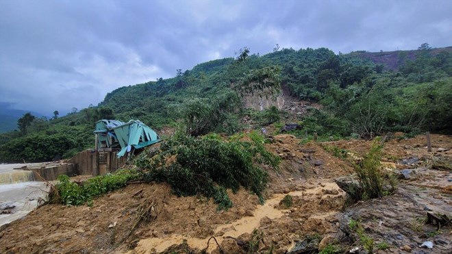 In 2022, landslides buried part of Ka Tinh 1 Hydropower Plant in Quang Ngai province. Photo: Vien Nguyen
