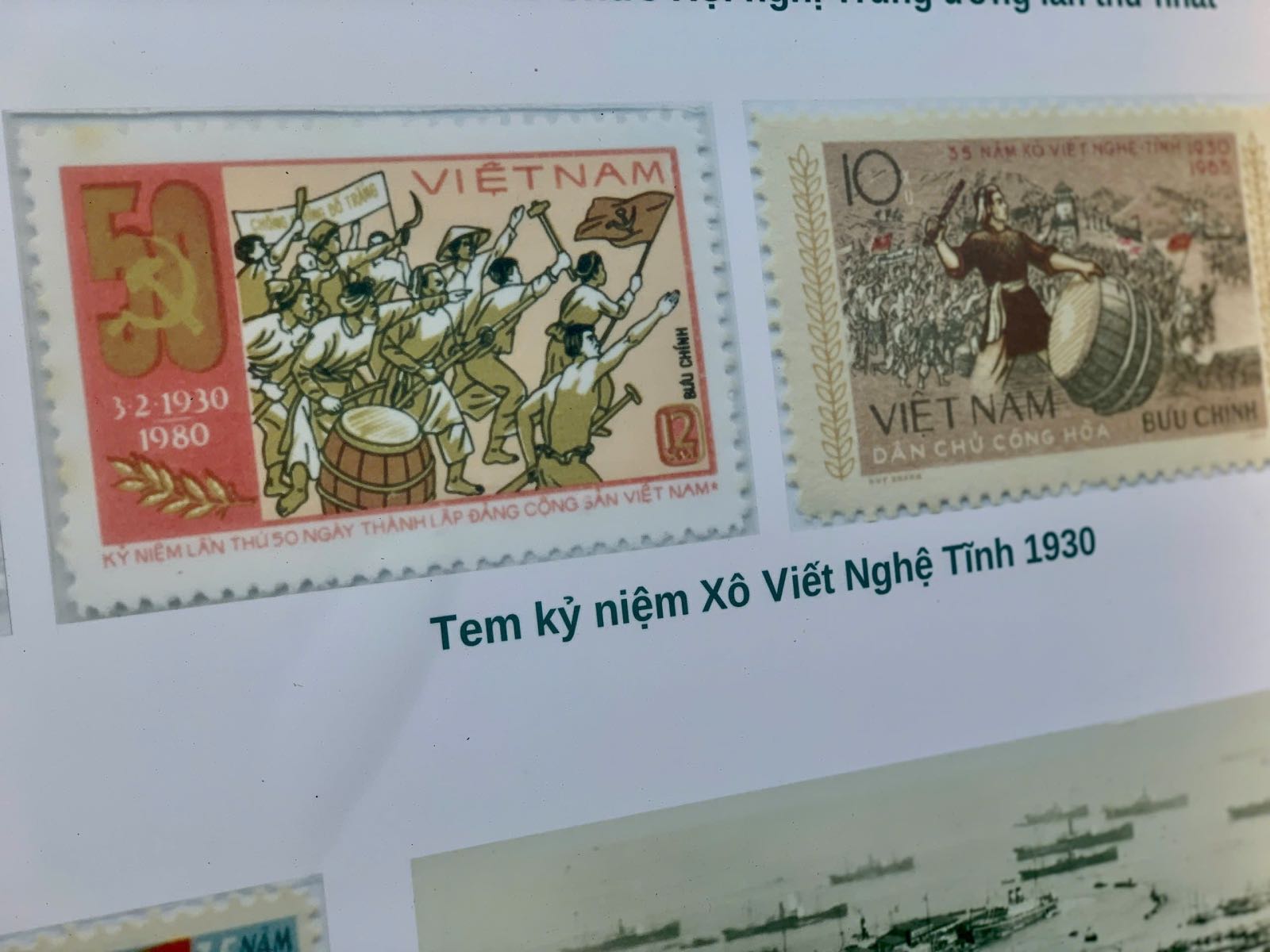 Soviet Nghe Tinh commemorative stamp 1930. Photo: Nhat Minh