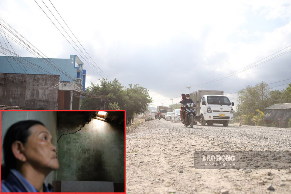 Dự án cải tạo, nâng cấp QL19 đoạn qua huyện Tây Sơn (Bình Định) gây nứt toác hơn 1.200 ngôi nhà, vật kiến trúc của các hộ dân. Ảnh: Hoài Luân