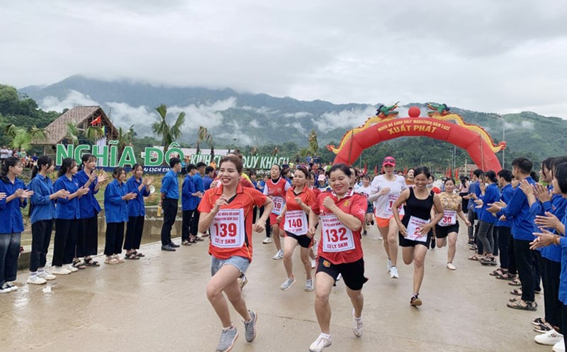 The “Nghia Do Xanh” running race will be stopped so that Bao Yen district can focus on overcoming the damage caused by storms and floods. Photo: Lao Cai Department of Tourism
