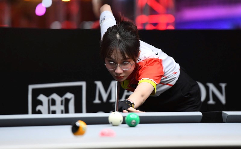 Giải billiards Hanoi Open Pool Championship 2024 diễn ra tại Cung điền kinh trong nhà Mỹ Đình, Hà Nội. Ảnh: Minh Dương