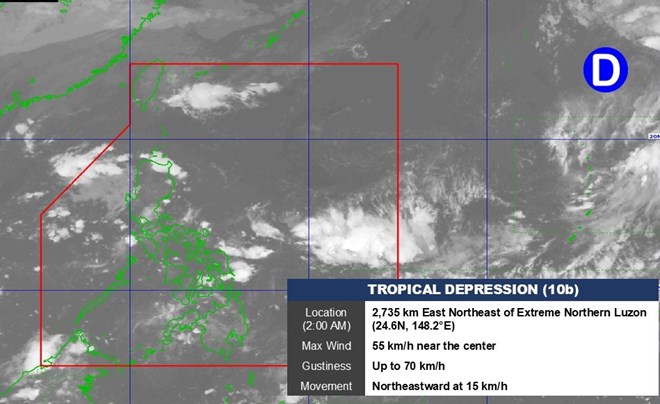 Hiện trạng áp thấp gần Biển Đông và áp thấp gần Philippines