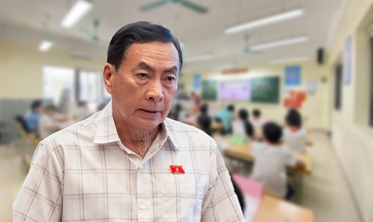 Đại biểu Quốc hội Phạm Văn Hòa không đồng ý với đề xuất miễn học phí cho con nhà giáo. Ảnh: Phạm Đông