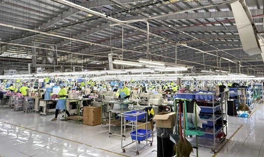 Hàng ngàn công nhân Công ty Chang Chun Vina đi làm trở lại ngày 9.10. Doanh nghiệp cũng đảm bảo thu nhập cho người lao động sau 2 ngày tạm ngừng việc. Ảnh: Thành An