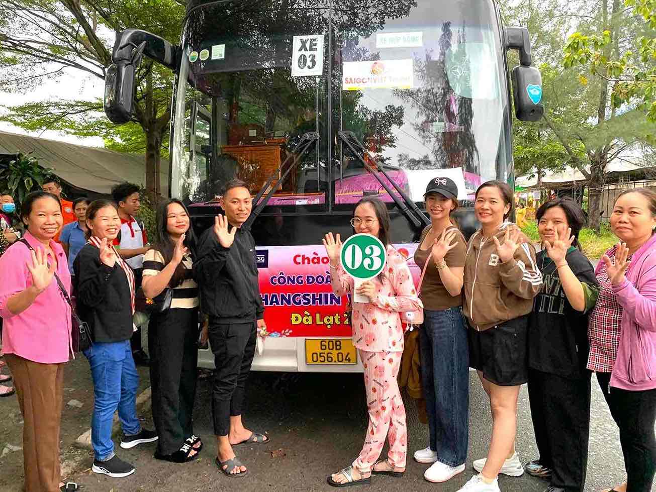 Workers of the company were able to travel to Da Lat. Photo: Trade Union of Chang Shin Vietnam Co., Ltd