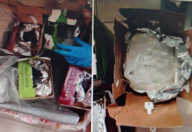 Evidence related to the drug trafficking case from Europe to Vietnam. Photo: D. Tuan