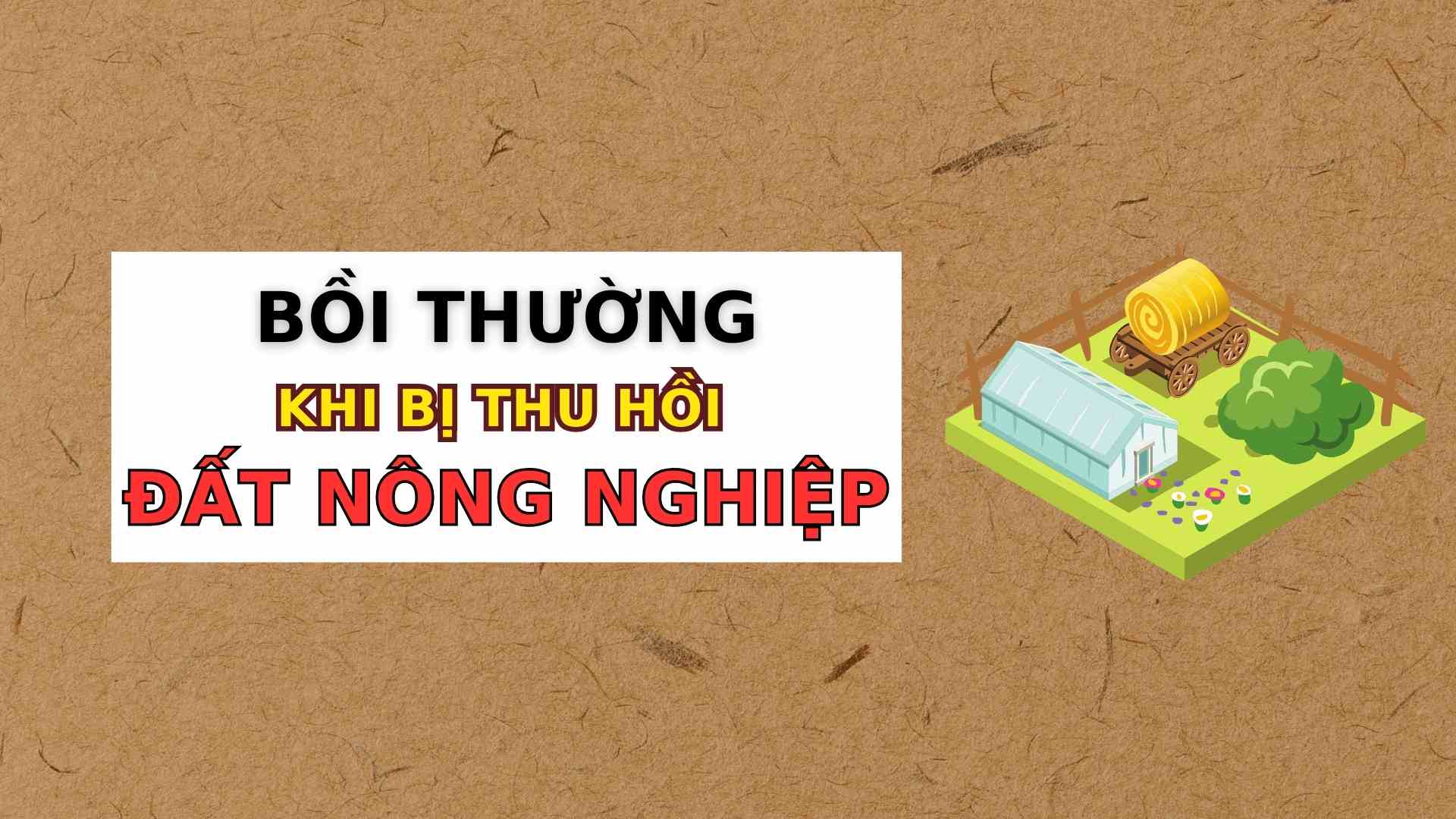 Compensation for one person when agricultural land is recovered.