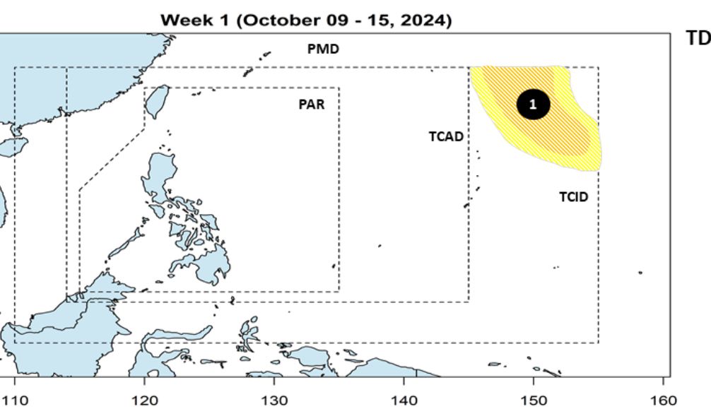 Du bao ap thap . Anh: PAGASA