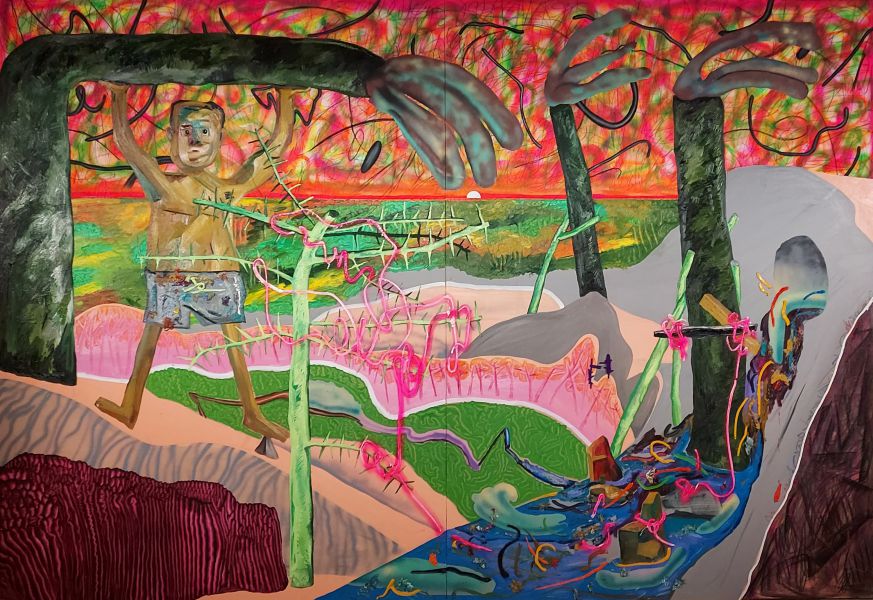 "Saving the Tree" work. Photo: Thien Phuc