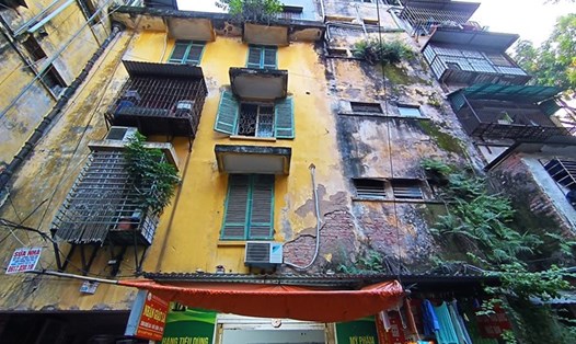 Một góc khu nhà tập thể Kim Liên (quận Đống Đa, Hà Nội). Ảnh: Thu Giang