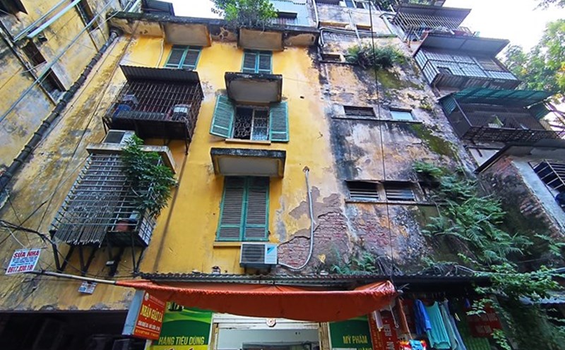 A corner of Kim Lien apartment building (Dong Da district, Hanoi). Photo: Thu Giang