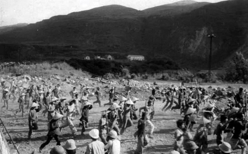 Image of Hon Gai miners rising up to fight in 1936. Photo: Taken from documentary film