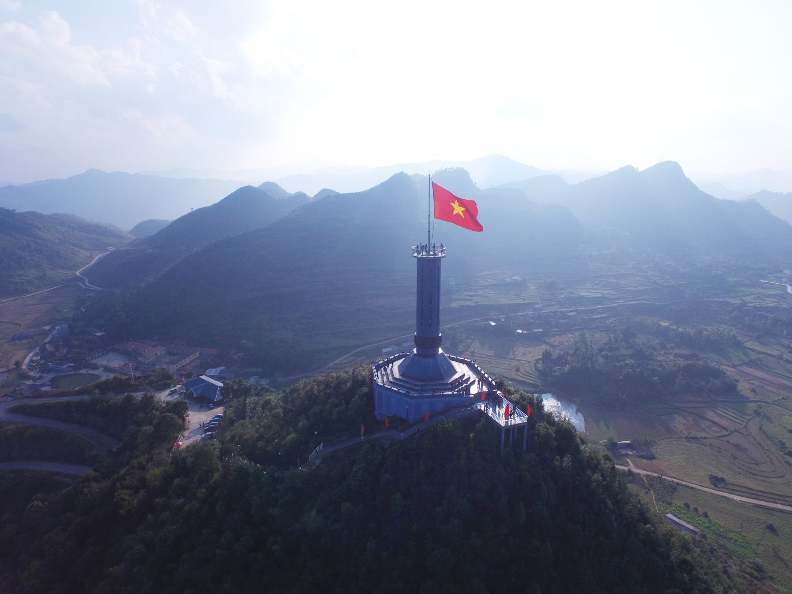 Lung Cu flagpole - the northernmost point of Vietnam. Photo: Trong Hai