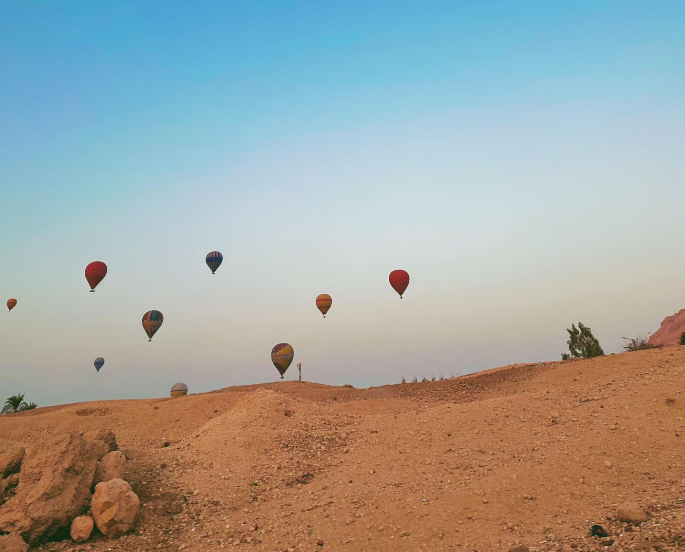 Hot air balloon flight in Luxo, Egypt. Photo: Character provided