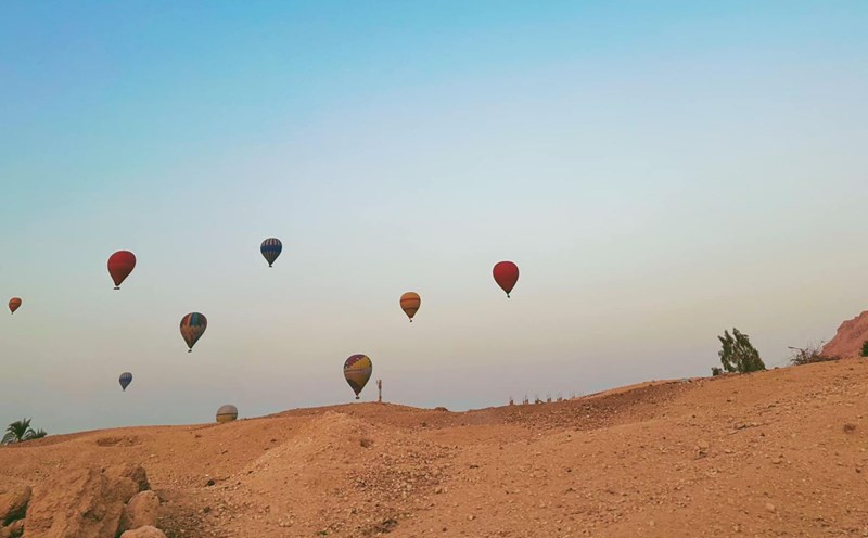 Hot air balloon flight in Luxo, Egypt. Photo: Character provided