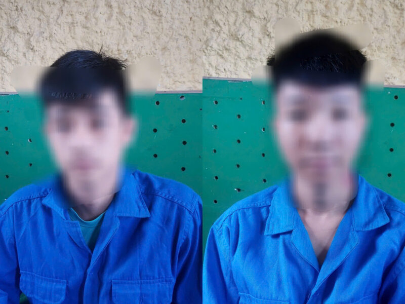 Two suspects were detained on suspicion of slashing another person. Photo: Provided by the police.