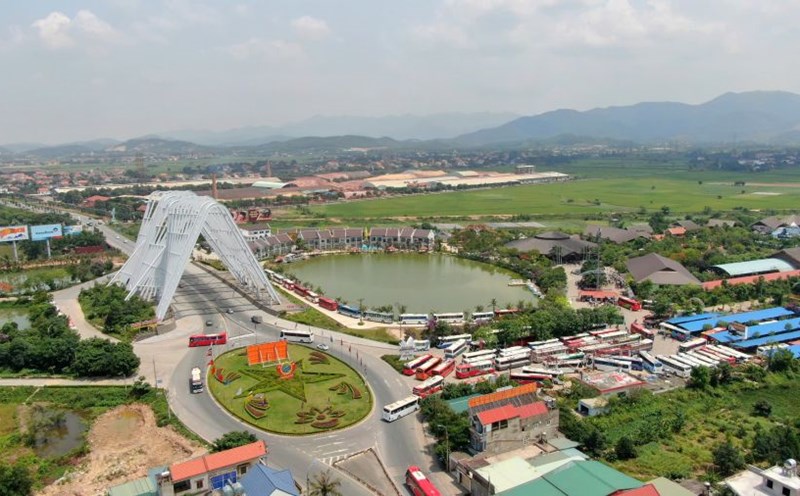 Panoramic view of the provincial gate area, Dong Trieu city. Photo: Doan Hung
