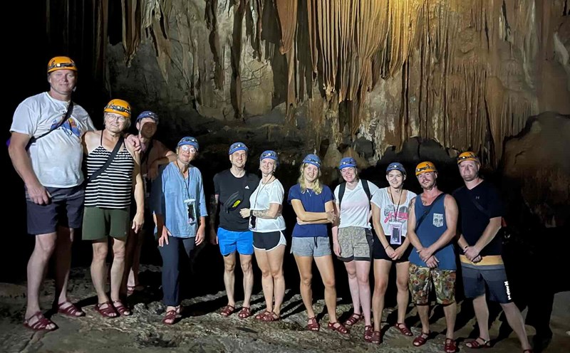 International tourists visit Phong Nha Cave. Photo: Phong Nha - Ke Bang