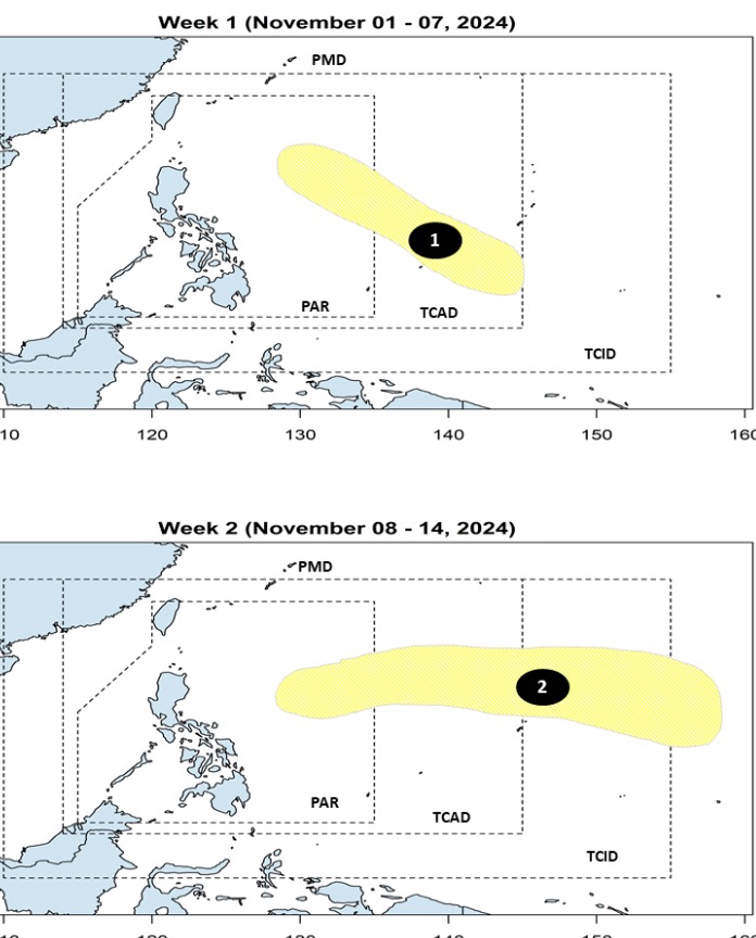 Ap thap moi du bao hinh thanh ngay sau bao Kong-rey. Anh: PAGASA