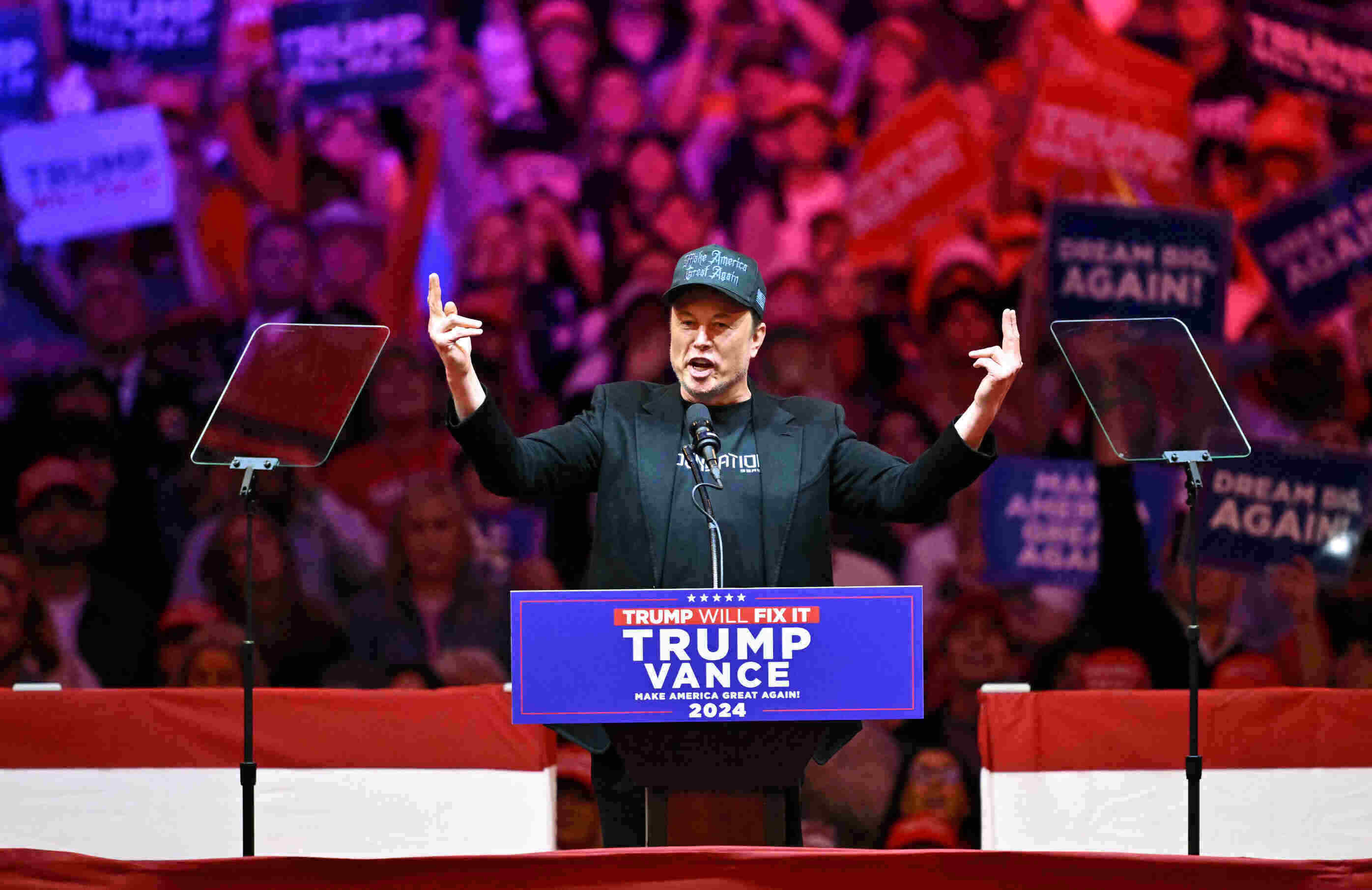 Elon Musk is being sued again over a $1 million reward in the recent US election campaign. Photo: AFP