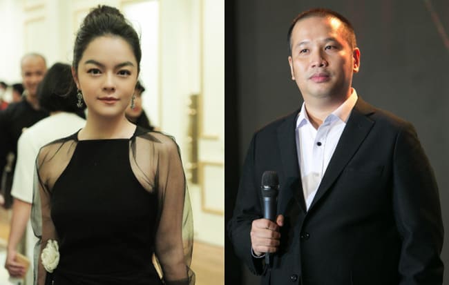 "Sister" Pham Quynh Anh and show producer Quang Huy. Photo: Character's Facebook