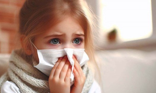 Cách làm dịu chứng nghẹt mũi của bé tại nhà. Ảnh: AI - Ngọc Thùy