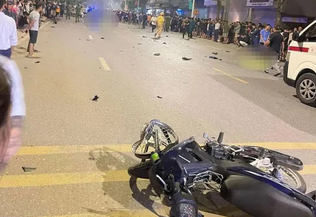 Accident scene. Photo: Thai Phuong