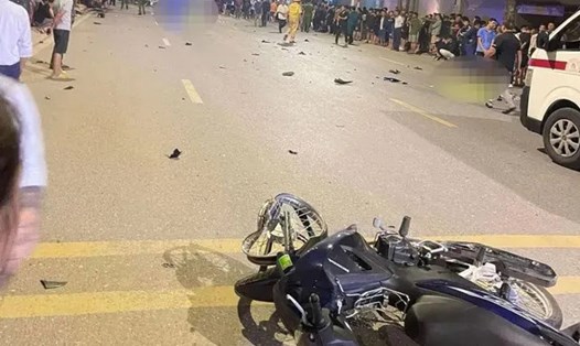 Hiện trường vụ tai nạn. Ảnh: Thái Phương