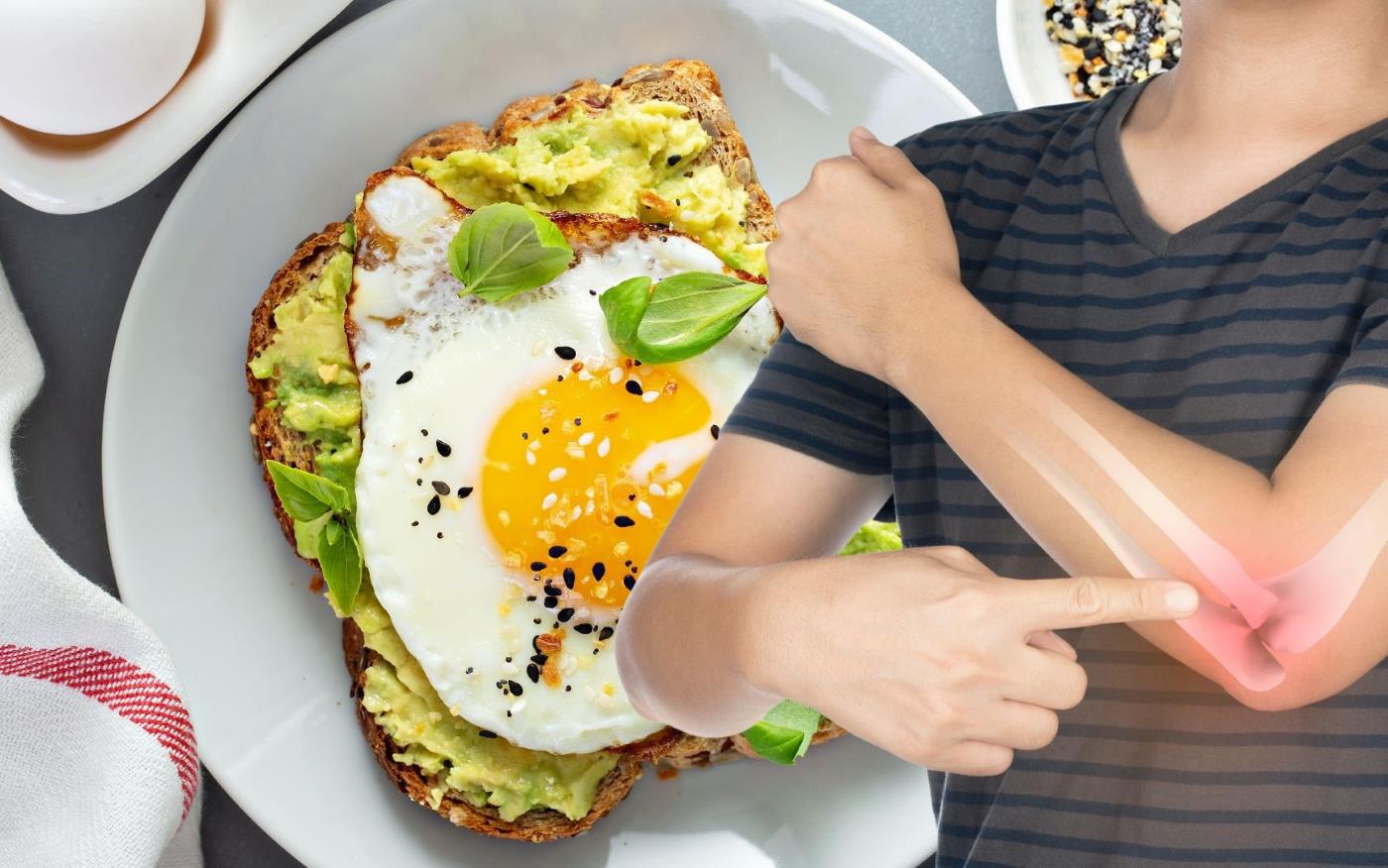 Breakfast rich in vitamin D to maintain healthy bones and teeth. Graphics: Thanh Thanh