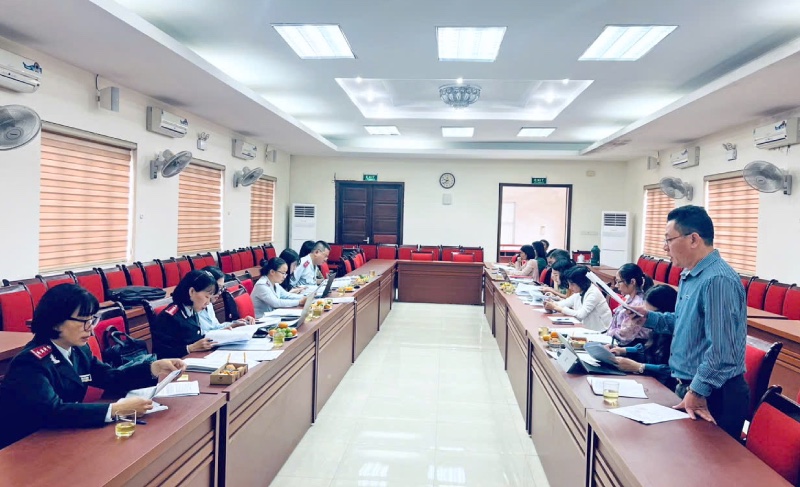 Announcing the Decision to inspect the field of judicial records in Hanoi City. Photo: Ministry of Justice