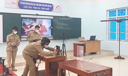 Một bài giảng của giáo viên tại Hội giảng Nhà giáo Giáo dục nghề nghiệp toàn quốc năm 2024. Ảnh: Minh Phương