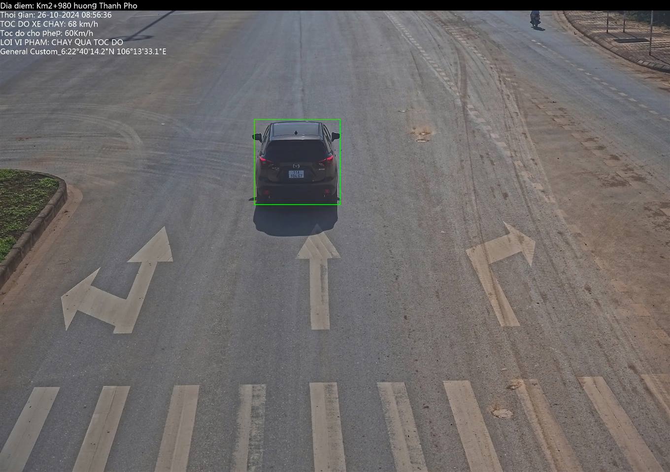 12 cases of cars violating traffic laws have just been fined in Cao Bang. Photo: Cao Bang Police.