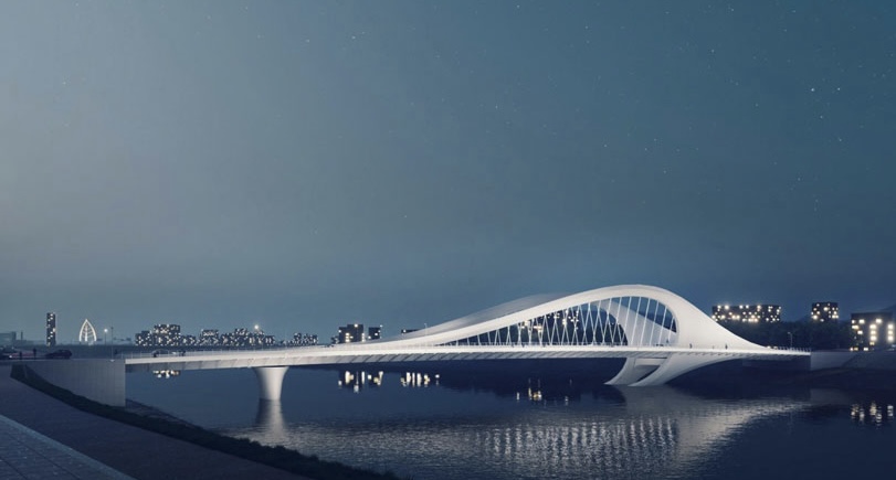 Perspective of Quang Vinh 1 Bridge in the trillion-dollar bridge construction project in Thai Nguyen that is about to be implemented. Photo: Chung An.