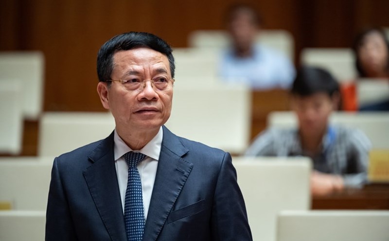 On the morning of November 12, Minister of Information and Communications Nguyen Manh Hung will answer questions before the National Assembly. Photo: Pham Thang