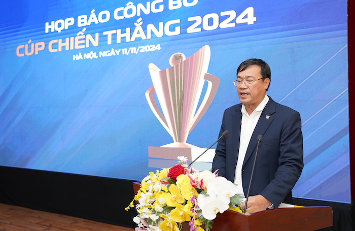 Cuc truong Cuc The duc the thao Dang Ha Viet phat bieu tai buoi le. Anh: BTC
