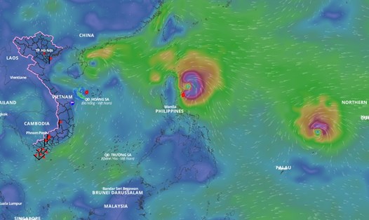 Dự kiến Biển Đông đón bão số 8 Toraji trong 24 giờ tới. Nguồn: Hệ thống Giám sát thiên tai Việt Nam