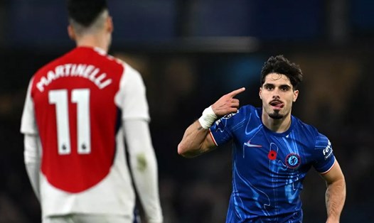 Chelsea không hề tỏ ra run sợ trước Arsenal trong trận Derby London. Ảnh: AFP