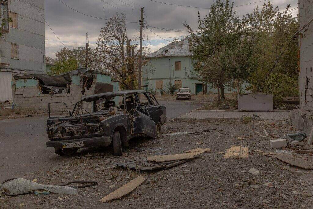 Scene in Kurakhove, Donetsk region, Ukraine. Photo: AFP