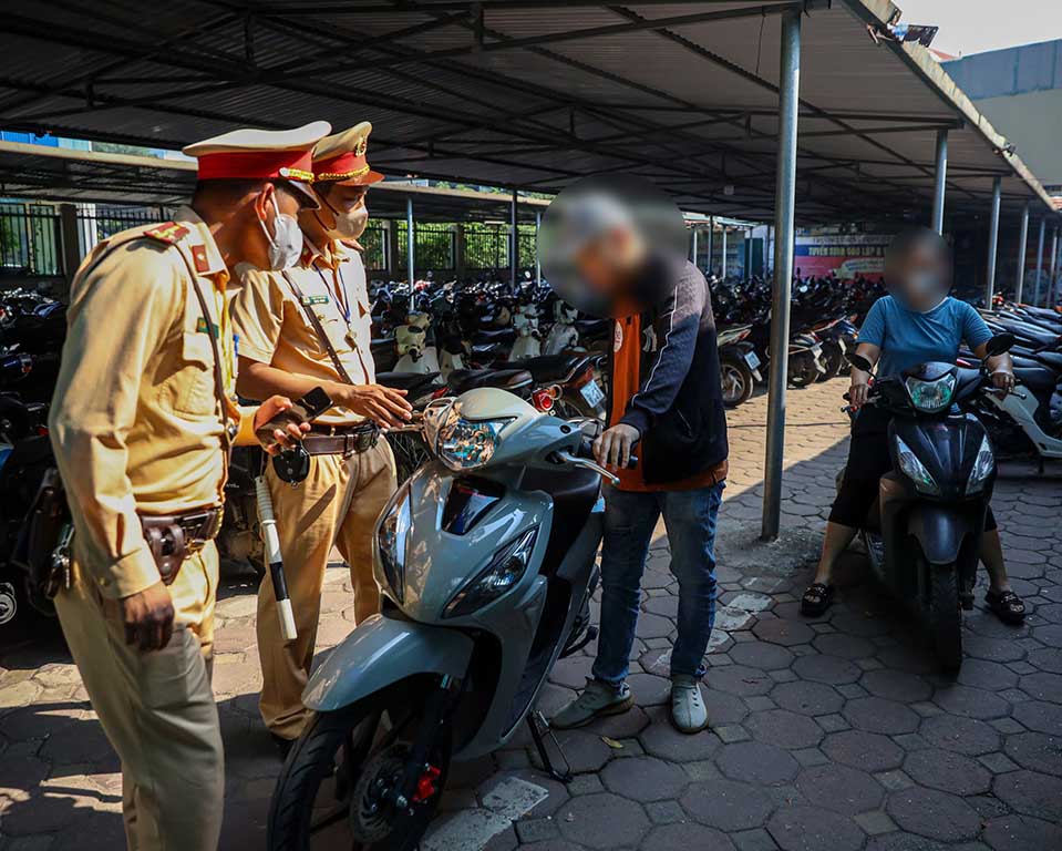 Parents entered the school to "disperse" the student's vehicle that violated the law