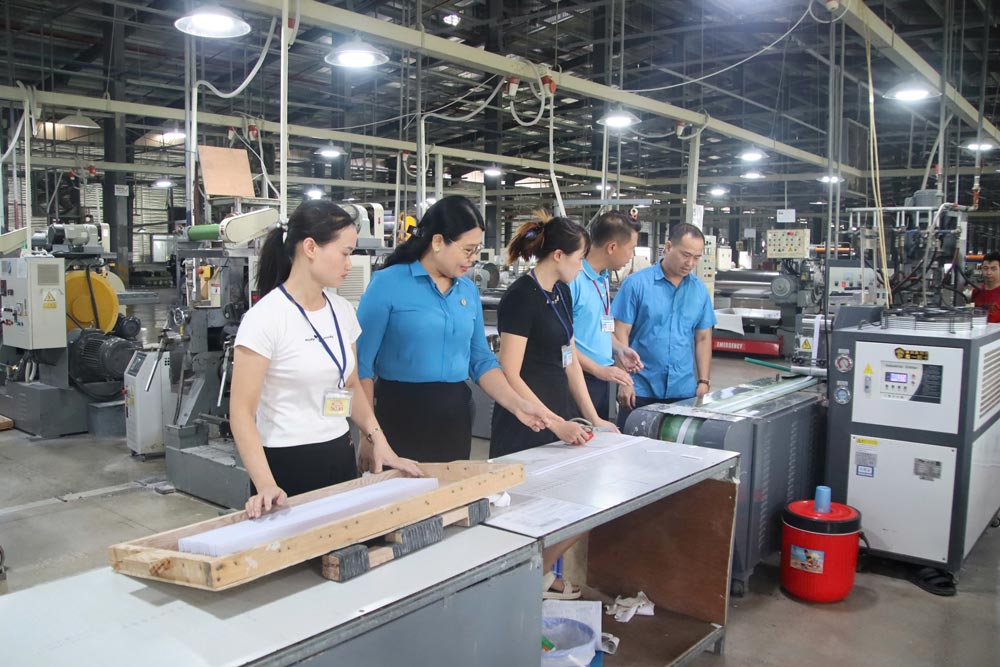 Workers at Tien Phong Thai Binh Company Limited. Photo: Ha Vi