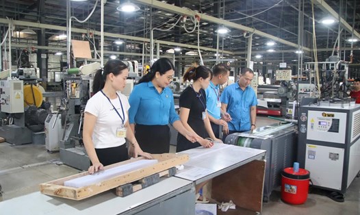 Công nhân lao động làm việc tại Công ty TNHH Tiên Phong Thái Bình. Ảnh: Hà Vi