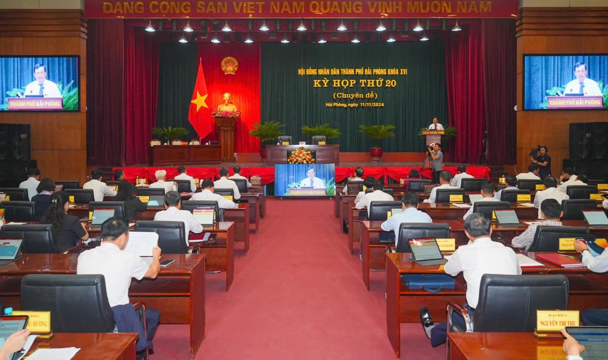 Hai Phong City People's Council passed many important resolutions at the thematic session. Photo: Hai Phong Portal