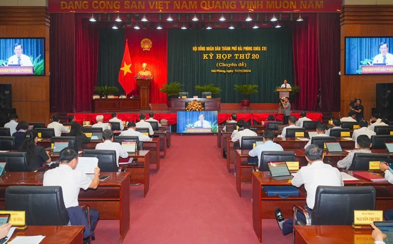 Hai Phong City People's Council passed many important resolutions at the thematic session. Photo: Hai Phong Portal