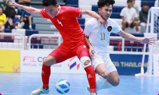 Tuyển futsal Việt Nam thất bại trước Indonesia tại Giải Vô địch Đông Nam Á. Ảnh: FAT