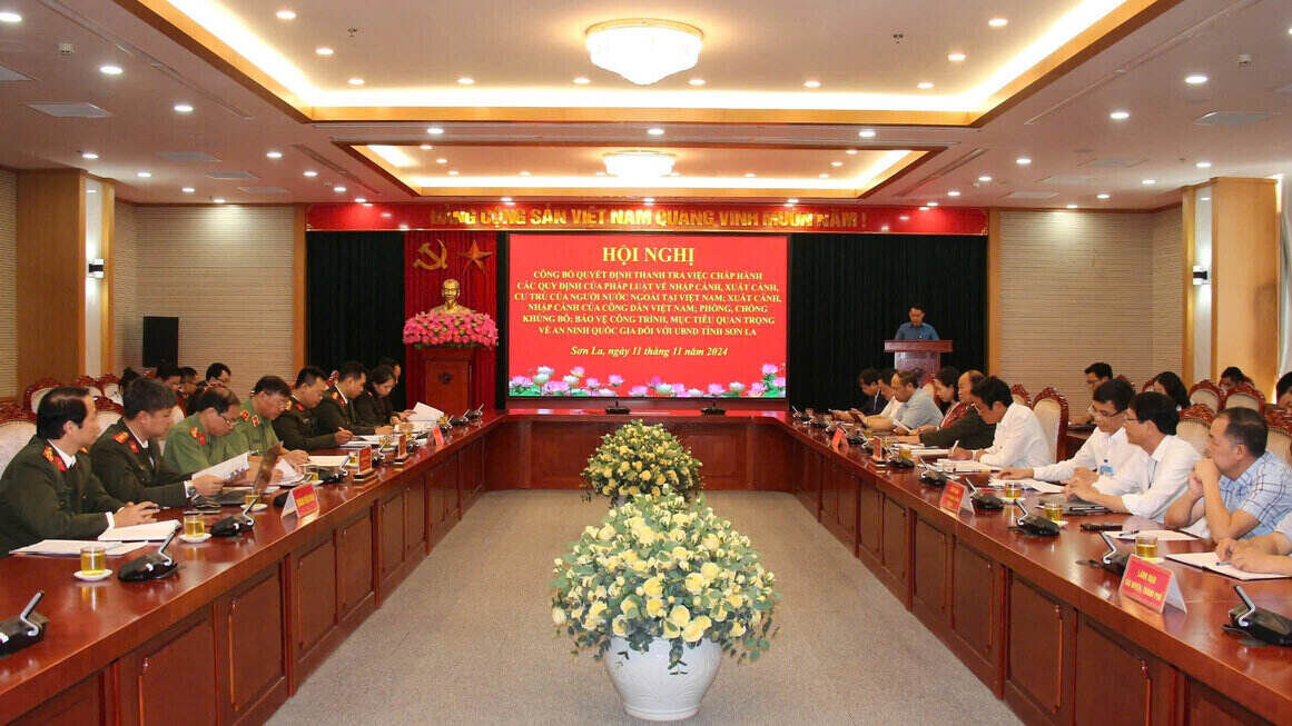 The Ministry of Public Security announced the Decision to inspect Son La province. Photo: Nhu Thuy